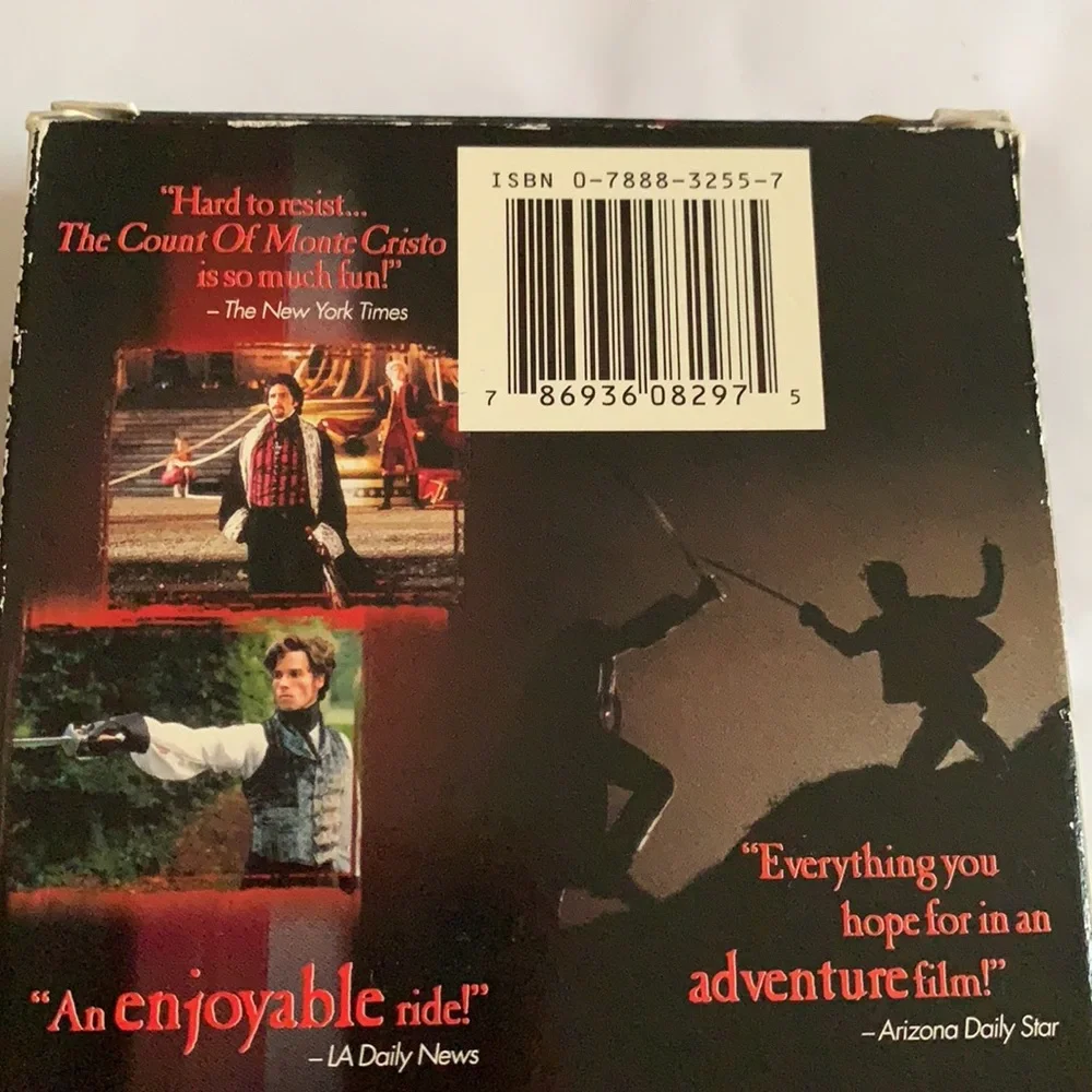 THE COUNT OF MONTE CRISTO, VHS JIM CAVIEZEL